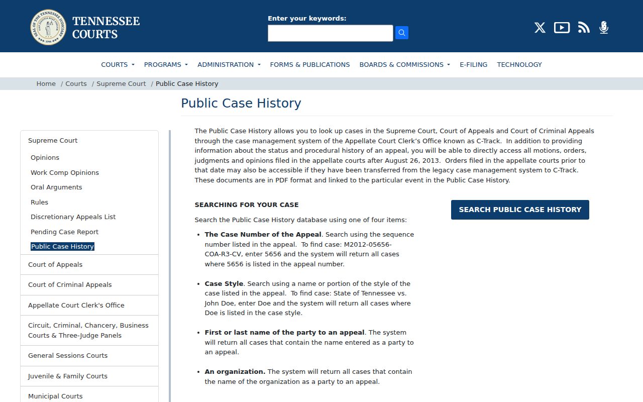 Franklin people search in Tennessee appellate court records