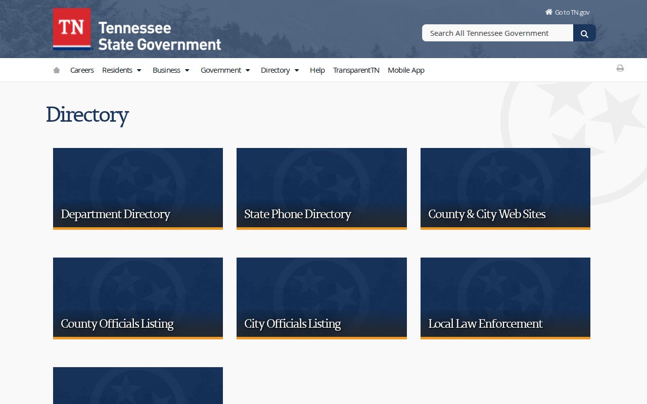 Franklin people directories on the Tennessee government directory hub